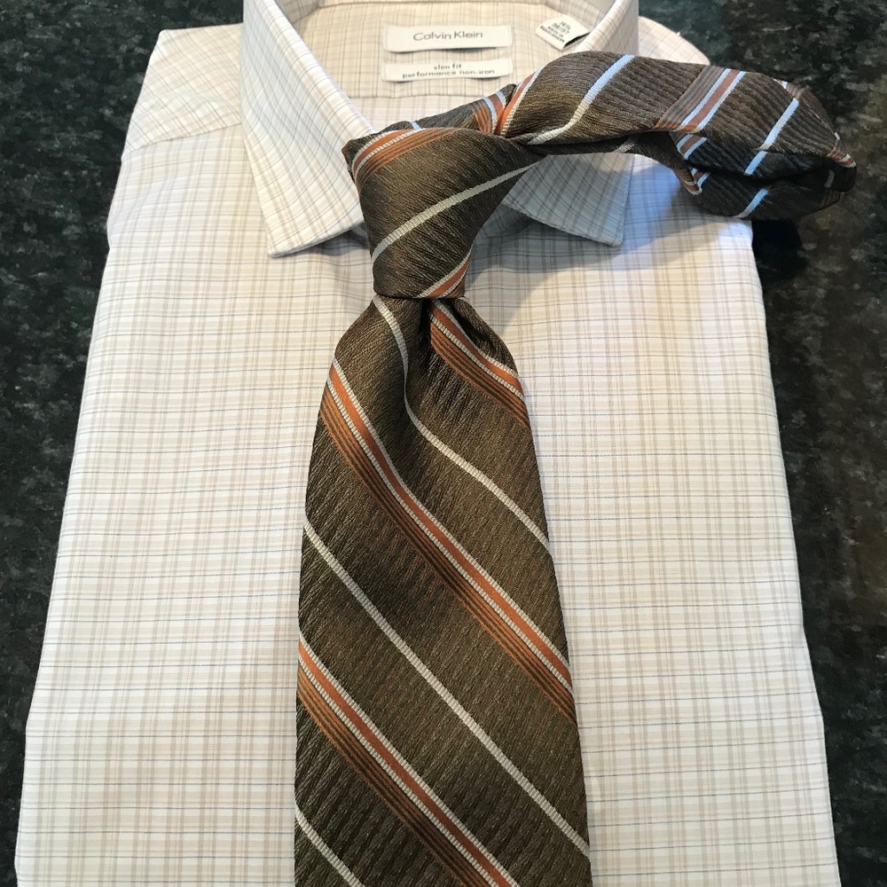 Olive Striped Tie